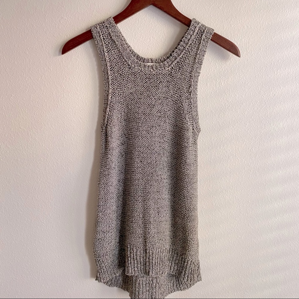 Anthropologie Sparrow Sweater Knit Tank Top Sleeveless Shirt XS Taupe Oatmeal